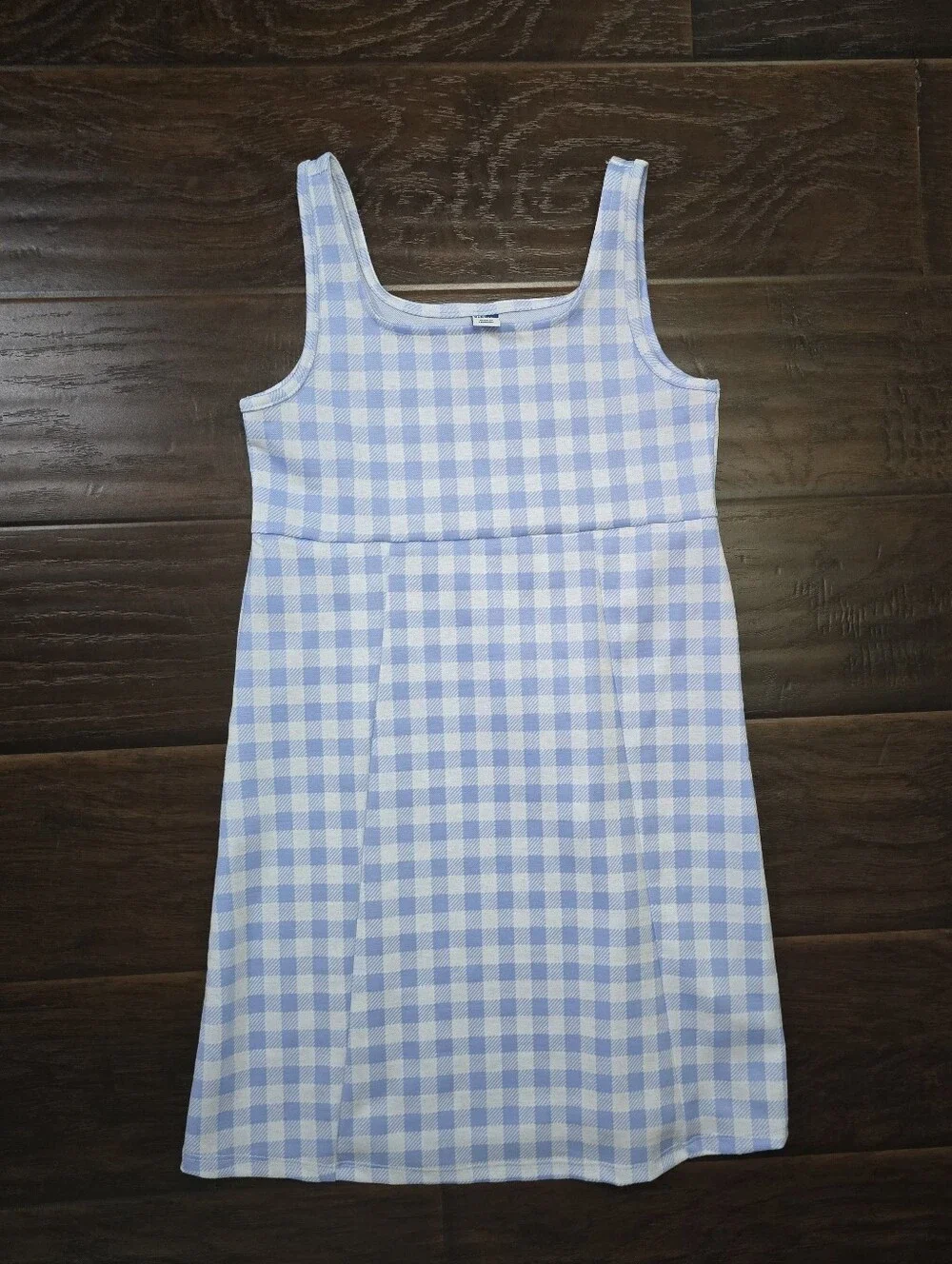 Old Navy Girls Blue White Gingham Short Tank Dress Large